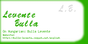 levente bulla business card